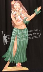 7-Hawiian Girl Green Skirt Left Point