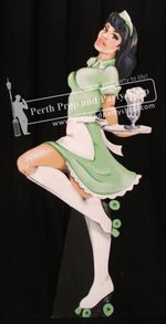12-Rollerskating Waitress - Green
